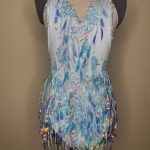 Blue Fringe & Rhinestone Jazz/Modern Dance Costume (REF-4)
