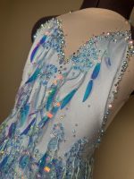 Blue Fringe & Rhinestone Jazz/Modern Dance Costume (REF-4) - Image 3