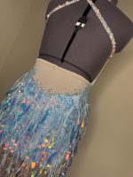 Blue Fringe & Rhinestone Jazz/Modern Dance Costume (REF-4) - Image 4