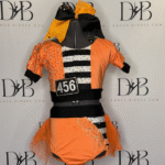 Orange, Black & White “Jailhouse” Jazz Costume (REF-1)