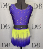 Purple & Yellow Colourblock Tap Jazz Dance Costume (REF-14)2