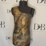 REF 82 Animal Print One-Shoulder Dance Leotard