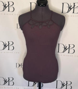 REF 84 Mirella Plum High Neck Leotard