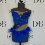 Royal Blue Feathered Modern Jazz Tap Leotard – REF 46